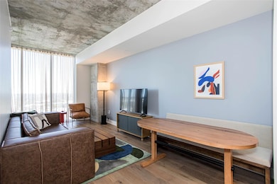 Living area featuring wood finished floors