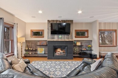 So charming with gas fireplace having shiplap acce