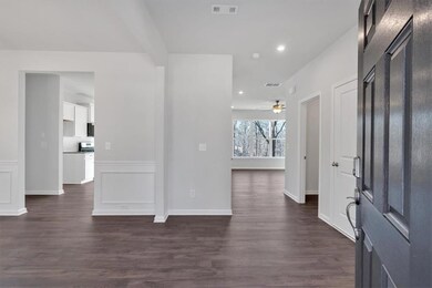 As you enter from front door.