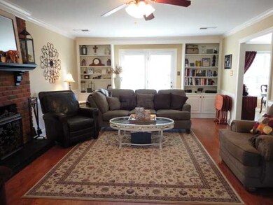Beautiful hardwood flooring in the great room with