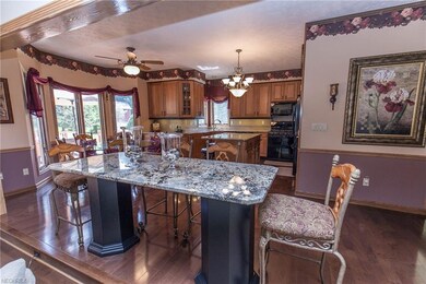 Kitchen with Granite serving table