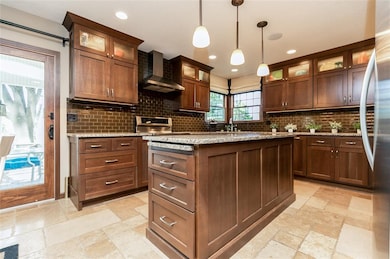 Updated kitchen with heated flooring. Granite coun