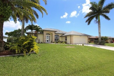 Bookend palm trees and mature landscaping are here