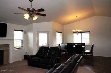 Living Room With Vaulted Ceiling