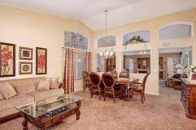 Living room into dining