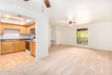 Dining area view of kitchen