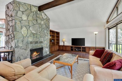 Main level with deck and sliding doors