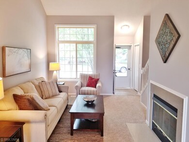 Bright Living Room with Vaulted Ceilings