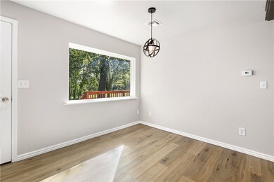 Dining Area with picture window to view