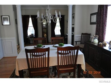 View of dining room into living room