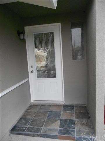 New Front door and window and slate stoop