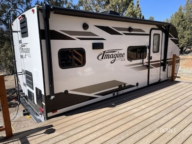 Side view of travel trailer
