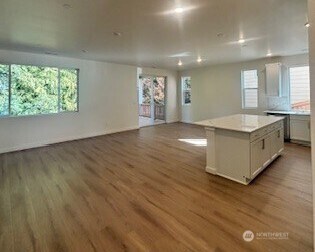 Spacious great room with access to covered deck