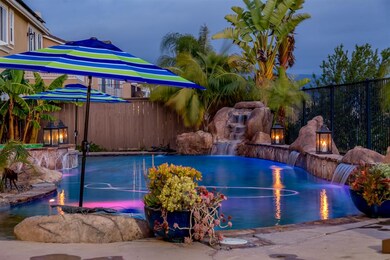 Pool and waterfall