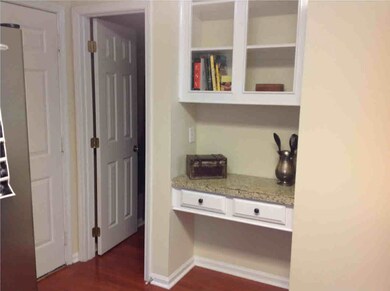 Convenient desk area in kitchen