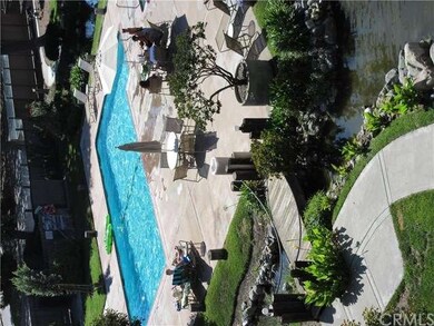 View from balcony of pool