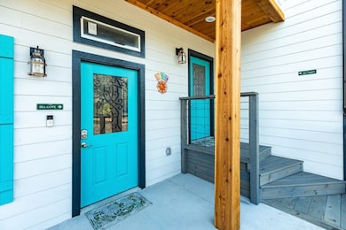 Front door to downstairs unit A.