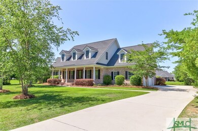 Double car garage with additional storage space.