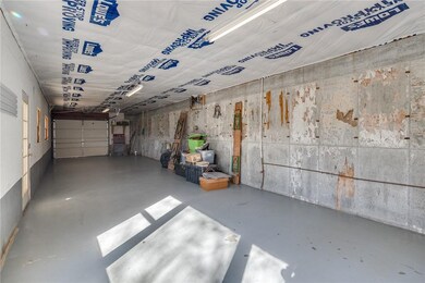 Interior of extra garage space.