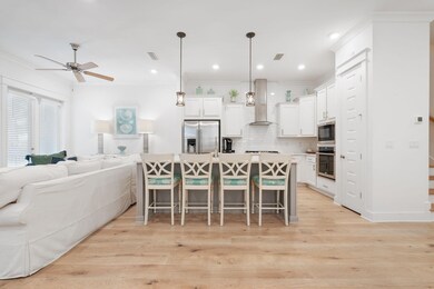 Open concept and coastal furnishings