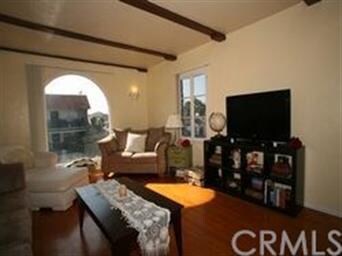 Living room in the upstairs unit