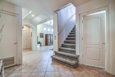 Stairway to upstairs master and deck