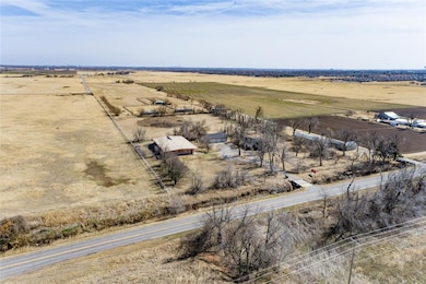 Aerial view of sparsely populated area
