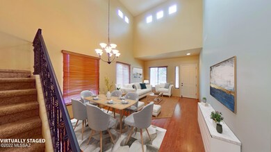 Living/dining virtually staged