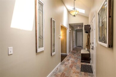 Bright and Cheery Entry with Beautiful Slate Tile 
