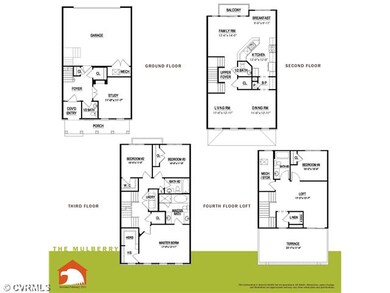 1st Floor Plan - Alternate second floor wtih dual 