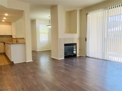 Unfurnished living room with dark wood finished fl