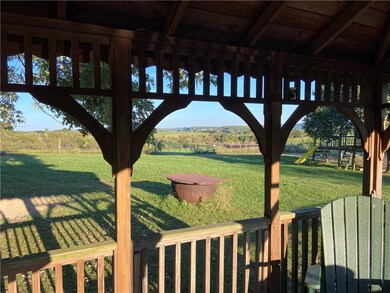 Gazebo looking out toward the pastures.