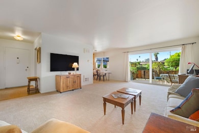 Private patio - front access from living room. New carpets and fresh paint. Dual pane.