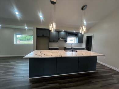 granite kitchen counters and custom cabinets