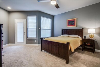 Spacious downstairs Master with door leading to th