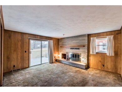 First floor family room with gas fireplace