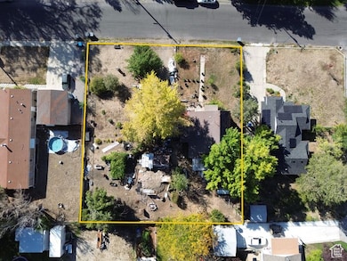 Aerial overview of property's location with property boundaries highlighted