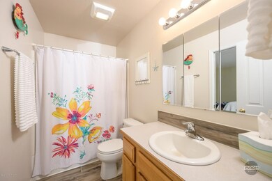 Upstairs bathroom off owner's room