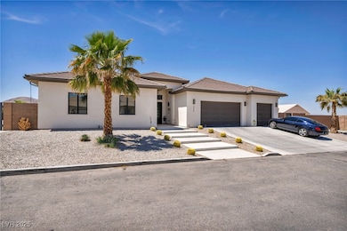 View of front of property featuring stucco siding,