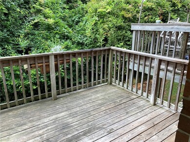 Back deck off of the kitchen.