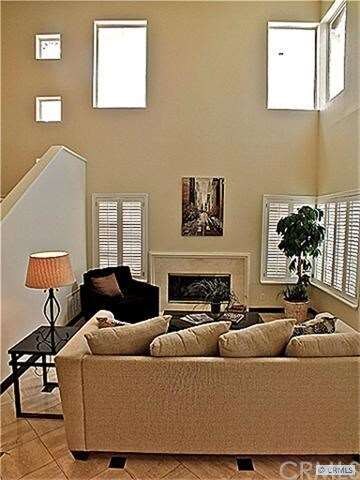 Cozy seating in front of the fireplace