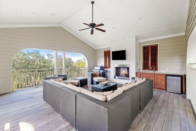 Outdoor living with gas fireplace