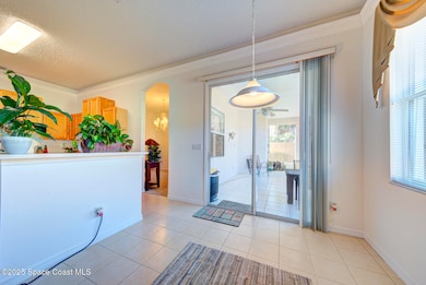 breakfast nook with slider to porch