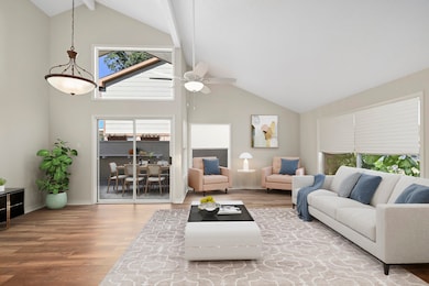 virtually staged living area.