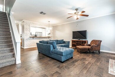 Huge living area with open concept to the kitchen