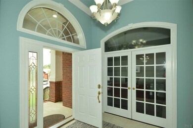 French doors to office