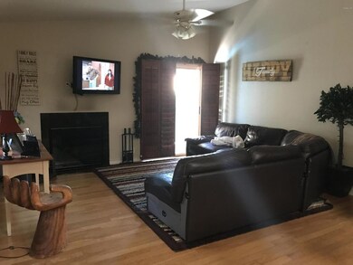 Living Room with wood flooring