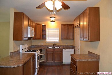 Kitchen with stove and microwave and dishwasher