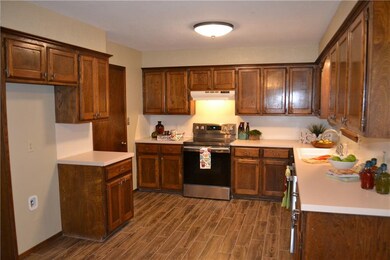 Kitchen has lots of storage