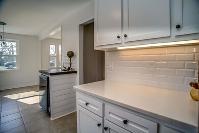 Lighting placed under cabinets to add extra light!